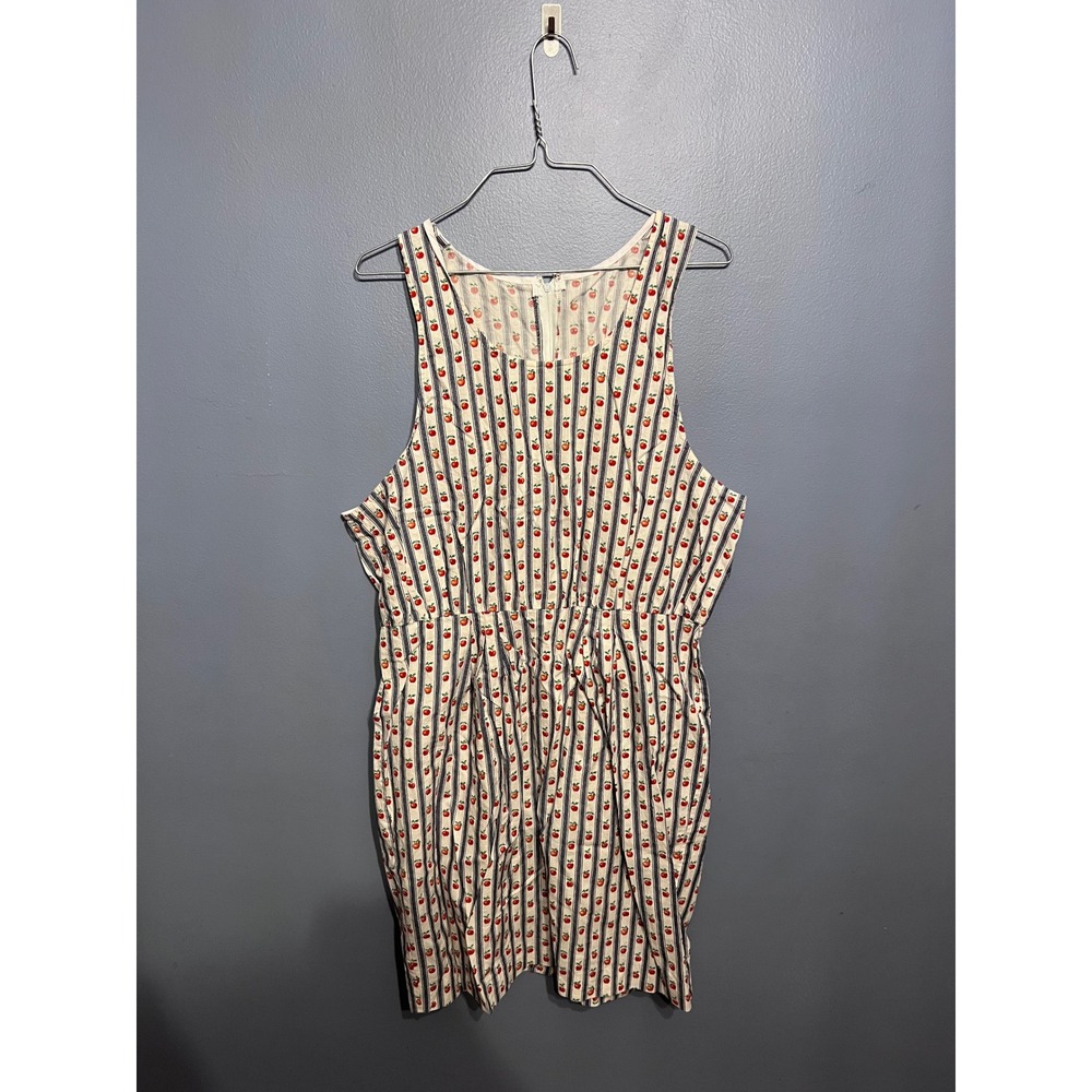 Vintage Unbranded Handmade Sleeveless Apple Country Zipper Back‎ Dress No Tags